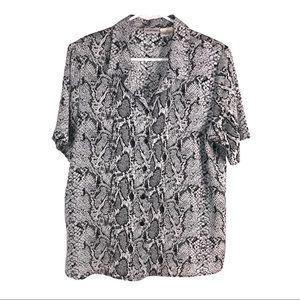 Vintage Liz Baker Snake Print Shirt